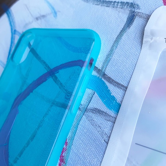 iPhone 6s Case Blue Clear Glossy Cover NEW - Picture 3 of 6